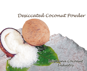 desiccated coconut powder poster Meghana coconut industry